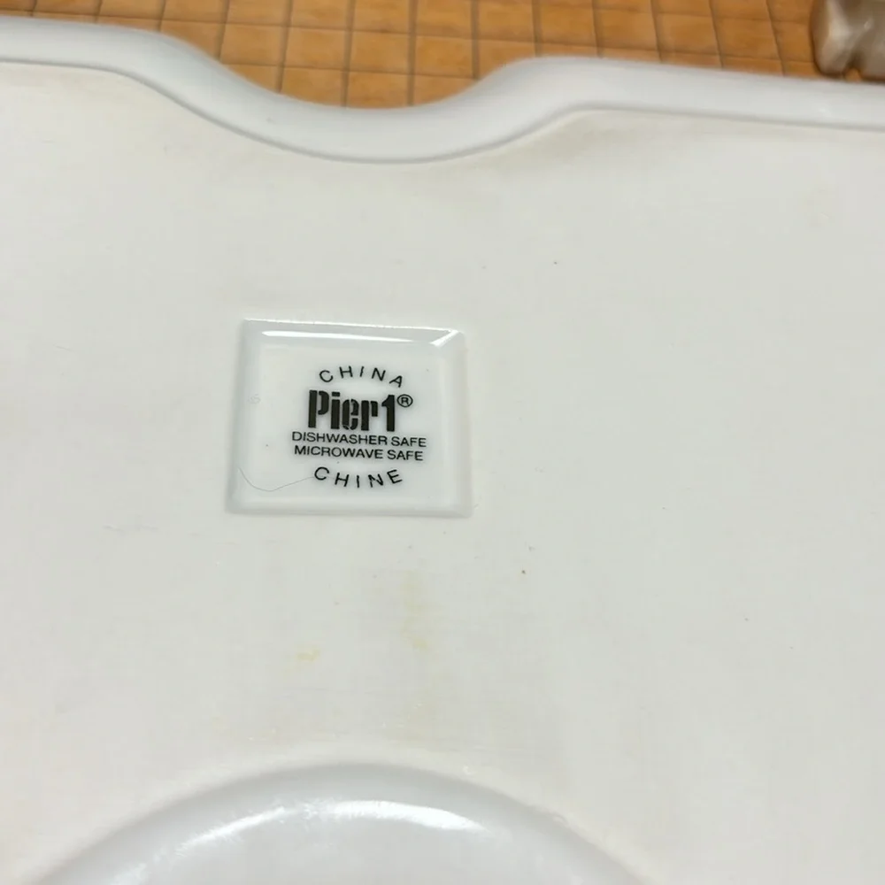 Pier 1 White Porcelain Serving Tray 14.75”Lx7.5”Wx7/8”H EUC Meat Cheese - Picture 8 of 12